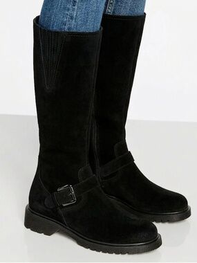 NWOB Women's La Canadienne Hyacinth Waterproof Suede Boots in Black Size 5 M
